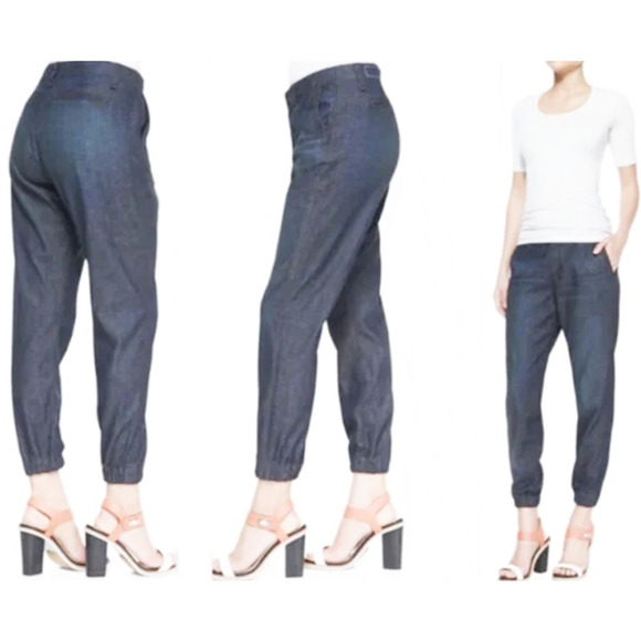 Rag & Bone Women's Dover Jean Jogger Elastic Ankle W1709K605 Hidden Button - Picture 3 of 12